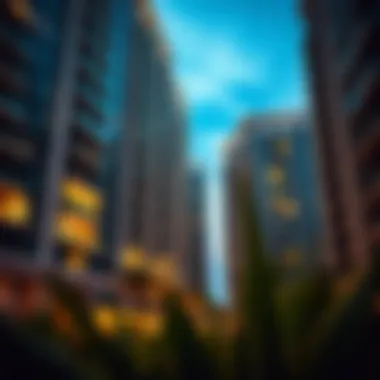 Modern residential buildings in Business Bay reflecting contemporary design