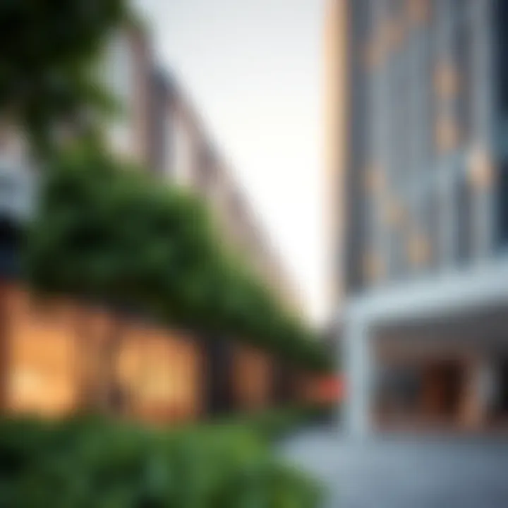 Damac leasing office exterior showcasing modern architecture