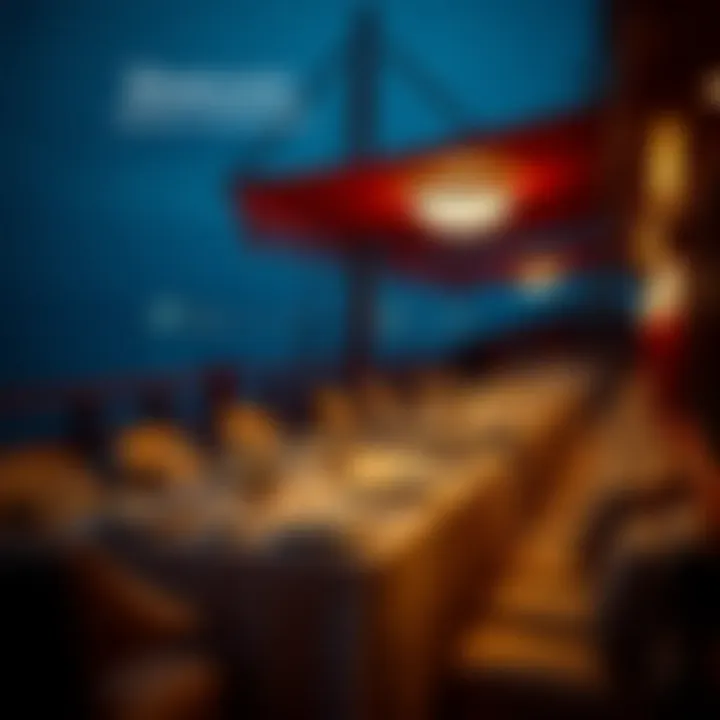 Elegant onboard dining setup on a dhow