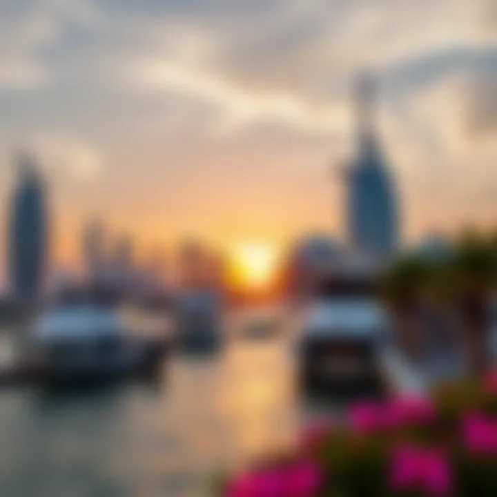 A Serene Sunset at Dubai Marina Sunset over Dubai Marina