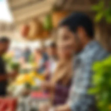 Community Interactions at the Market Engaged community at the market