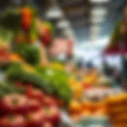 Vibrant produce at Dubai Farmers Market