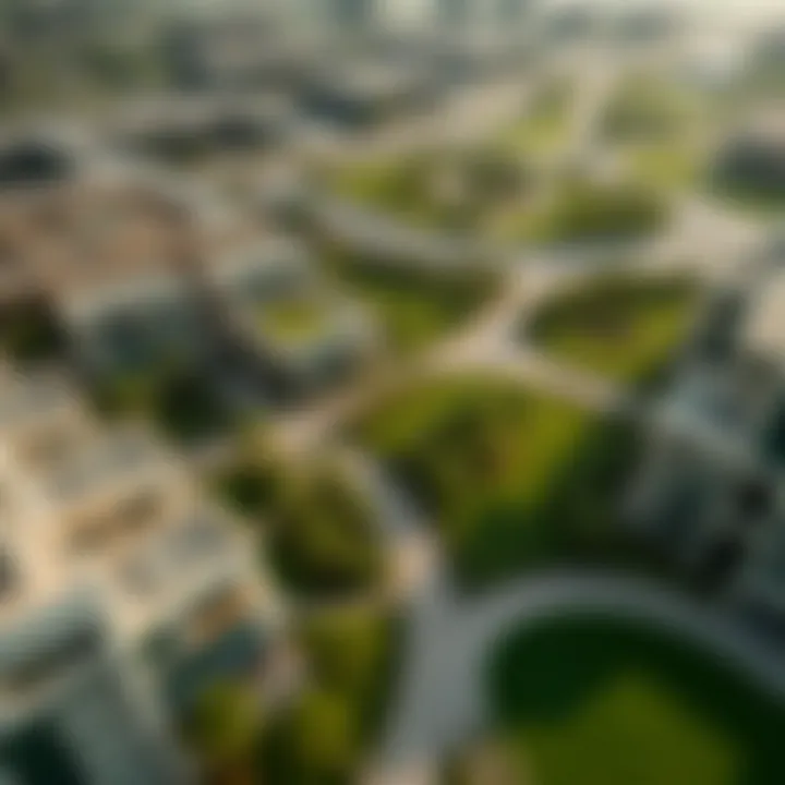 Aerial View of Al Liwan Aerial view of Al Liwan showcasing modern architecture and green spaces