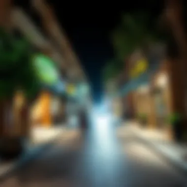 Vibrant Street Life in Al Liwan Vibrant streets lined with shops and cafes in Al Liwan