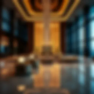 Lobby Interior of The One Tower Luxurious lobby interior of The One Tower highlighting elegant design and ambiance