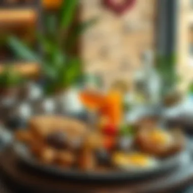 A vibrant spread of traditional Emirati breakfast dishes