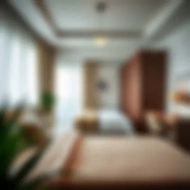 Cozy bedroom interior in a two-bedroom apartment
