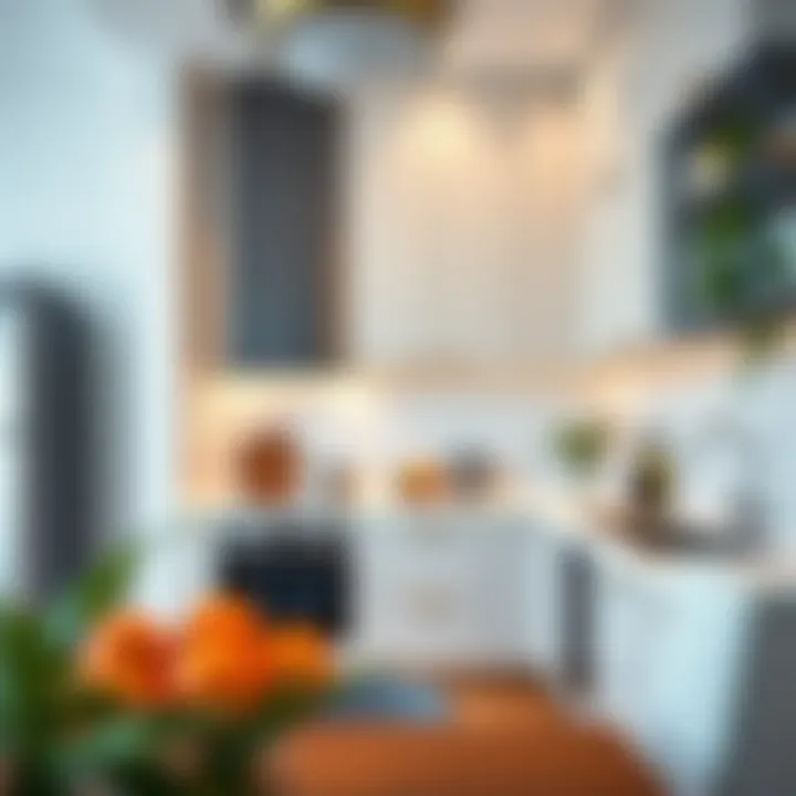 Modern kitchen design in a two-bedroom apartment
