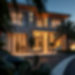 Luxurious villa exterior in Dubai