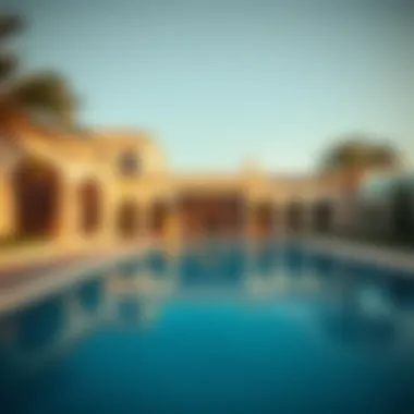 Stunning Swimming Pool Area Stunning swimming pool area of a villa