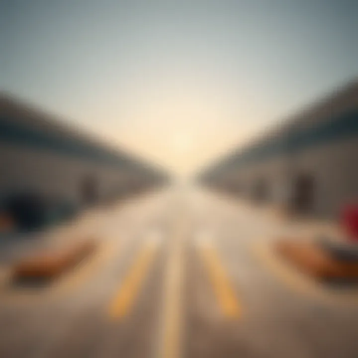 Industrial landscape of Al Quoz showcasing warehouses