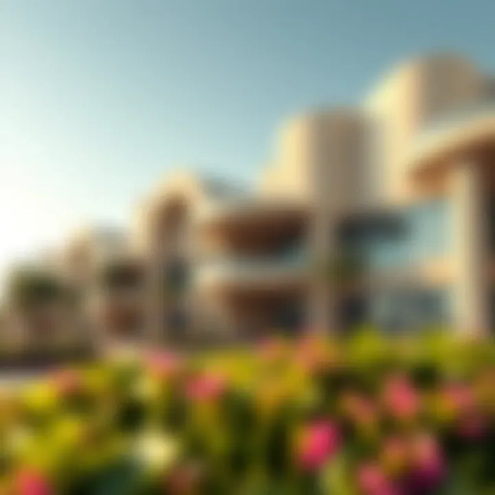 Innovative architectural structures blending with nature