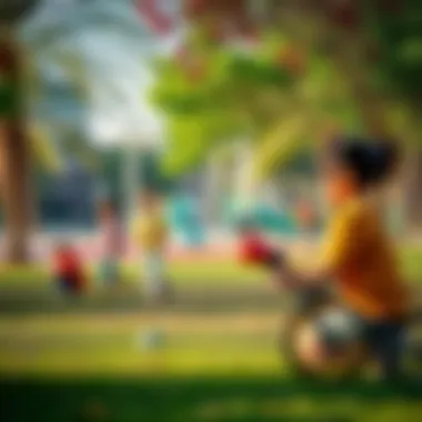 Children enjoying recreational activities at Zaabel Park