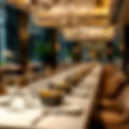 Elegant brunch setting with sophisticated tableware