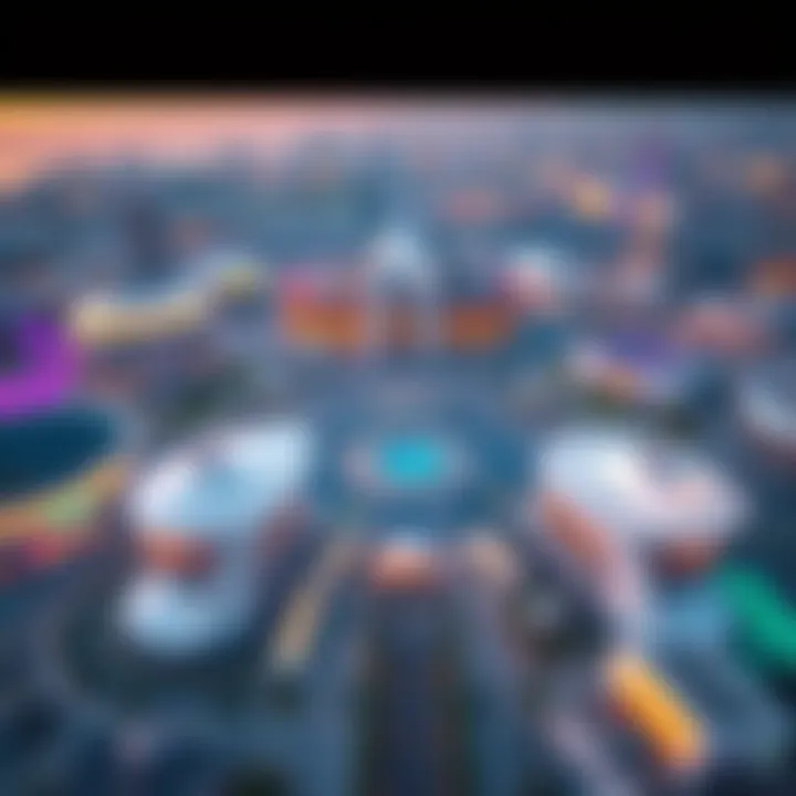 A stunning aerial view of Expo 2020 showcasing the architectural marvels