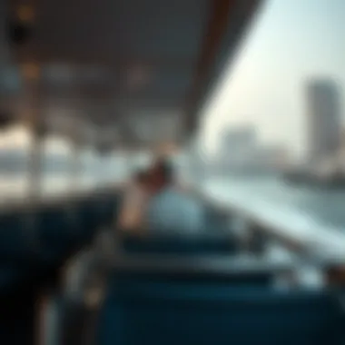 Passenger enjoying ferry ride in Dubai