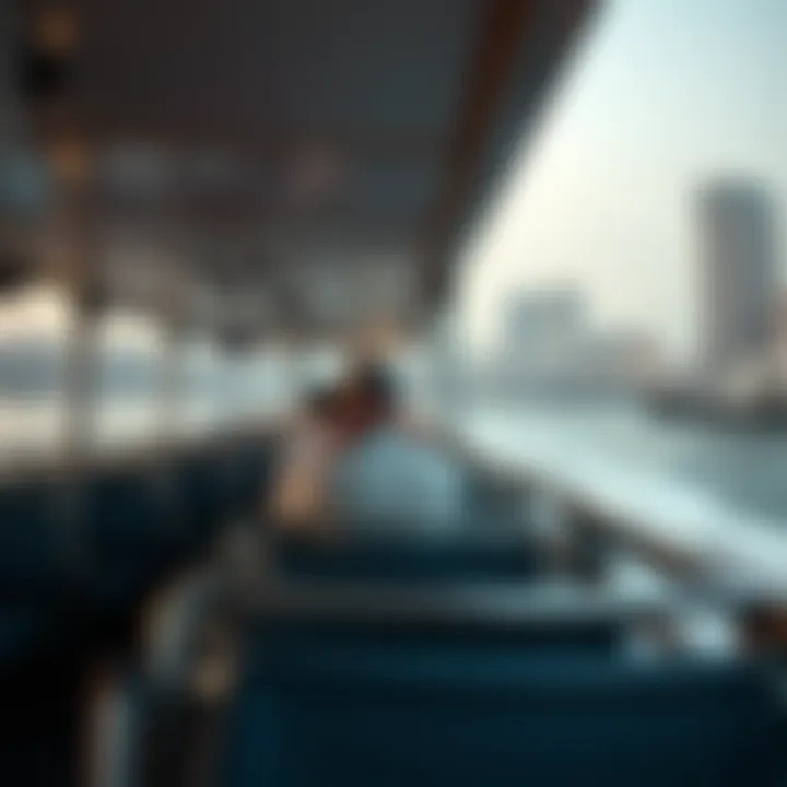 Passenger enjoying ferry ride in Dubai