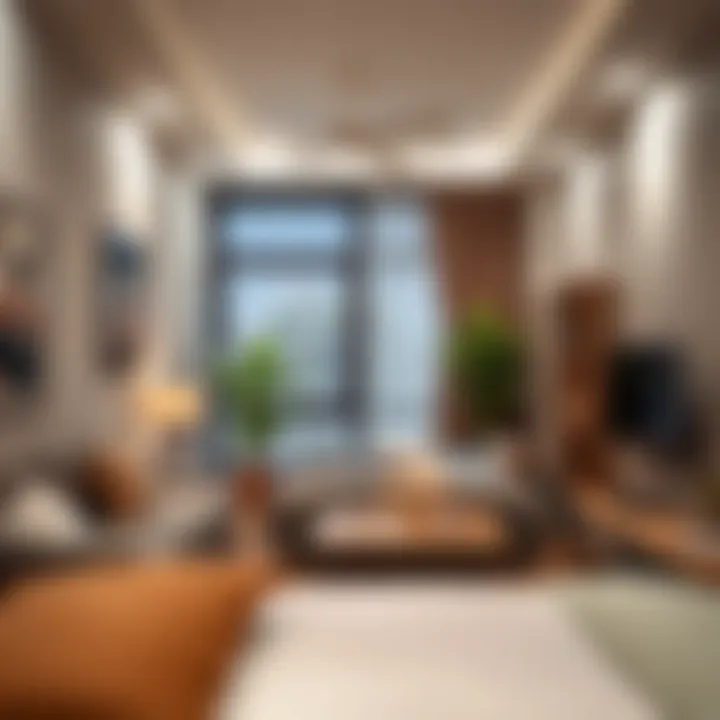 Interior of a stylish shared room in Abu Shagara