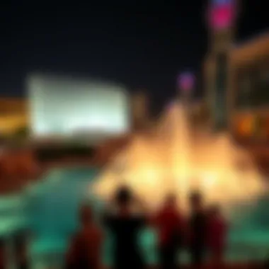 Vibrant Surroundings of the Fountain View The vibrant atmosphere surrounding the Fountain View with visitors enjoying the scene
