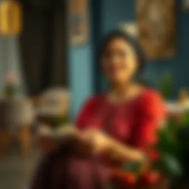 A housewife enjoying financial independence