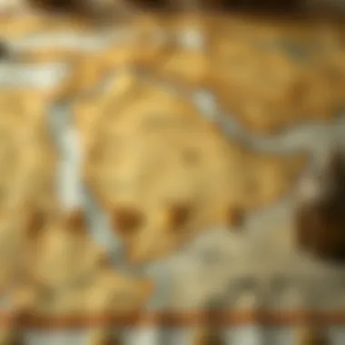 Exploring Historical Routes of Ibn Battuta A historical map showcasing Ibn Battuta's routes across the Riverland region