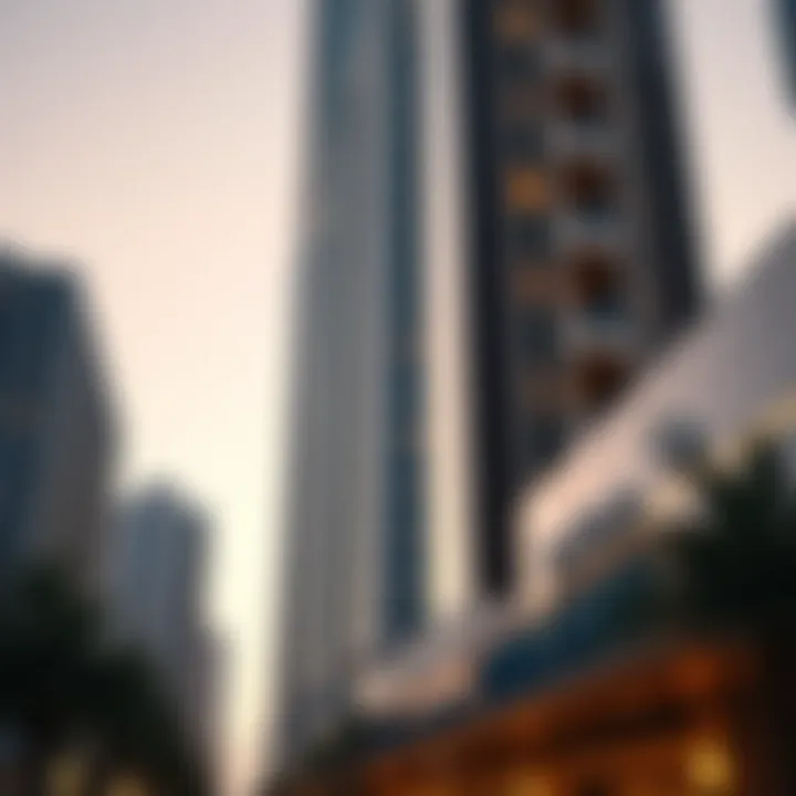 Architectural details of Icon Tower 1 showcasing its design