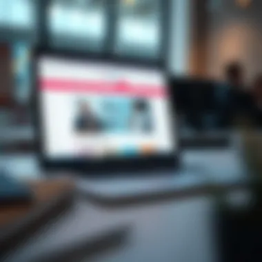 Job Search Websites on a Laptop A laptop screen displaying popular job search websites