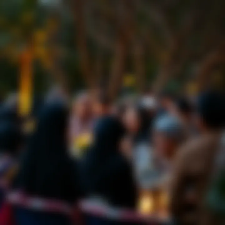 Community Iftar Gathering Community gathering for iftar in a local park