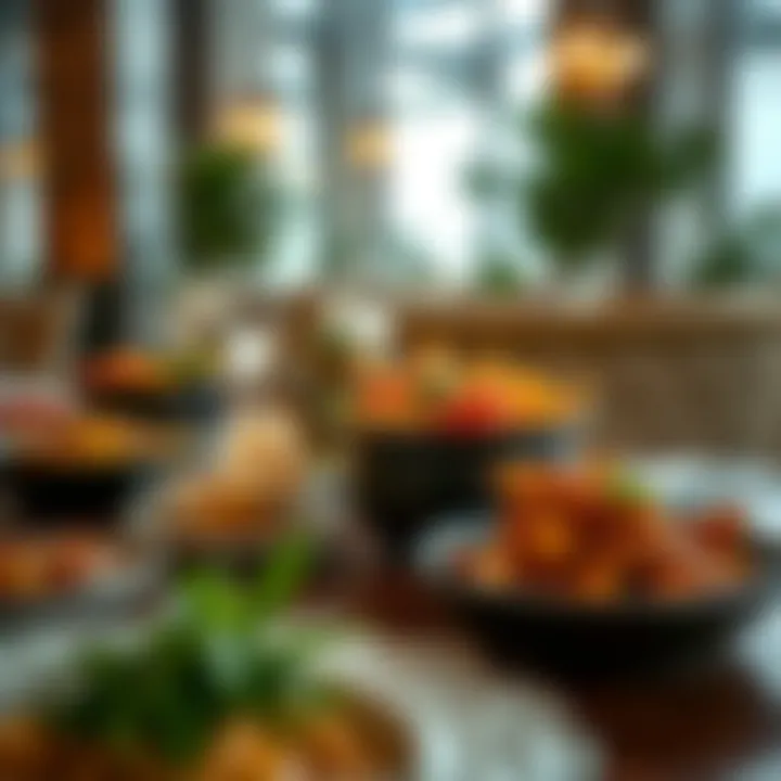 Cultural Dishes for Iftar Cultural dishes served at iftar in a restaurant