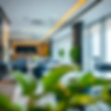 Interior workspace environment at IT Plaza