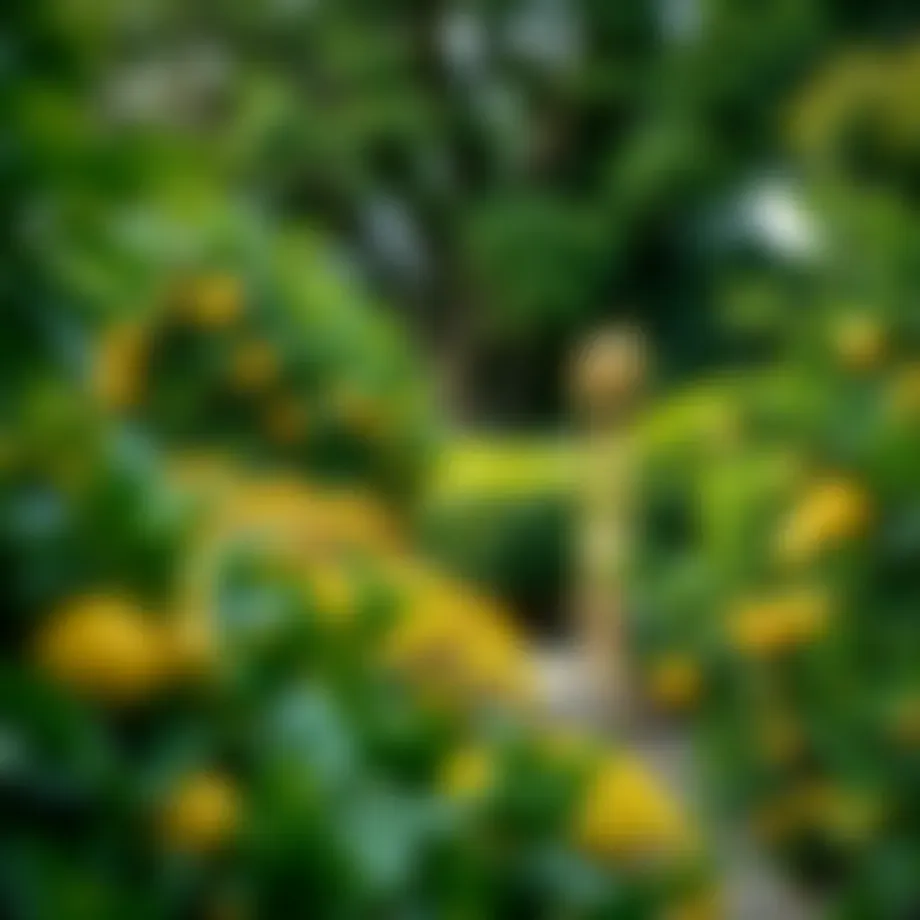 A vibrant lime garden showcasing various lime tree species