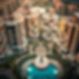 Aerial view of a luxury residential project in Dubai