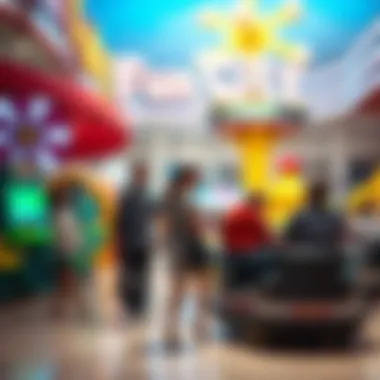 Families enjoying interactive games and rides at Fun City