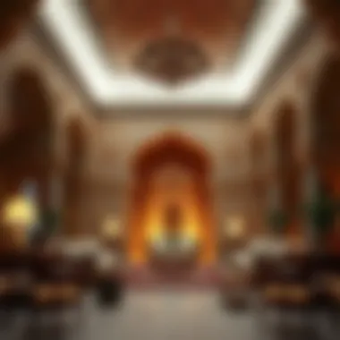 Elegant Majlis with Ambient Lighting Elegant majlis with ambient lighting and decorative elements