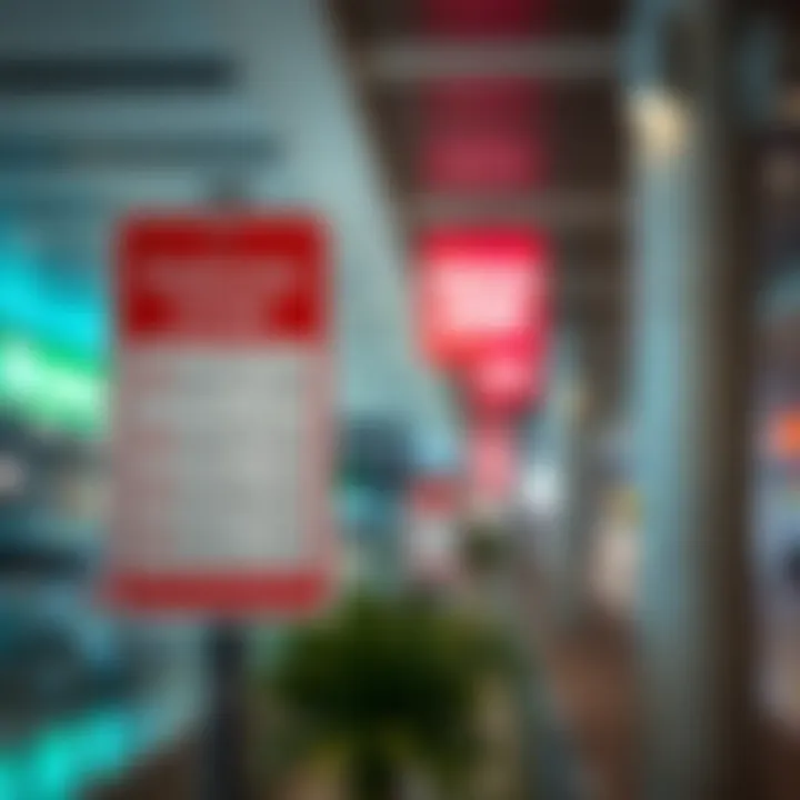 Signage indicating parking zones and pricing structure