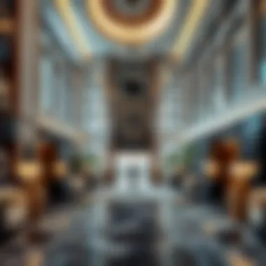 Elegant Lobby Design Highlighting Marina Manchester Tower's Luxury Luxurious interior design of a lobby in Marina Manchester Tower