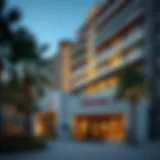 Stylish exterior of Marriott Residences showcasing modern architecture