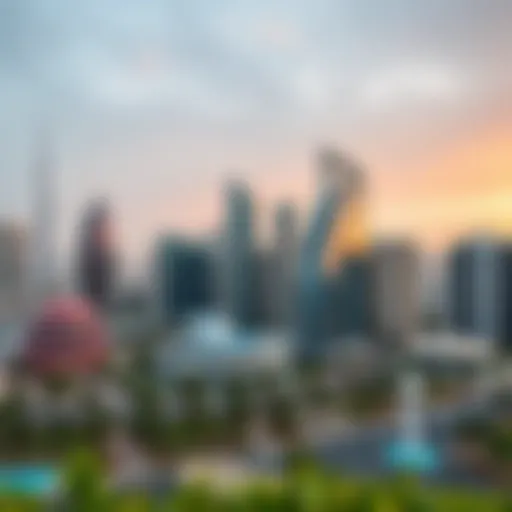 A panoramic view of Media City Dubai showcasing its modern architecture.