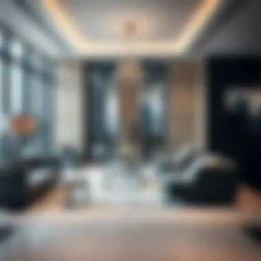 Contemporary interior design of a metropolitan premium property