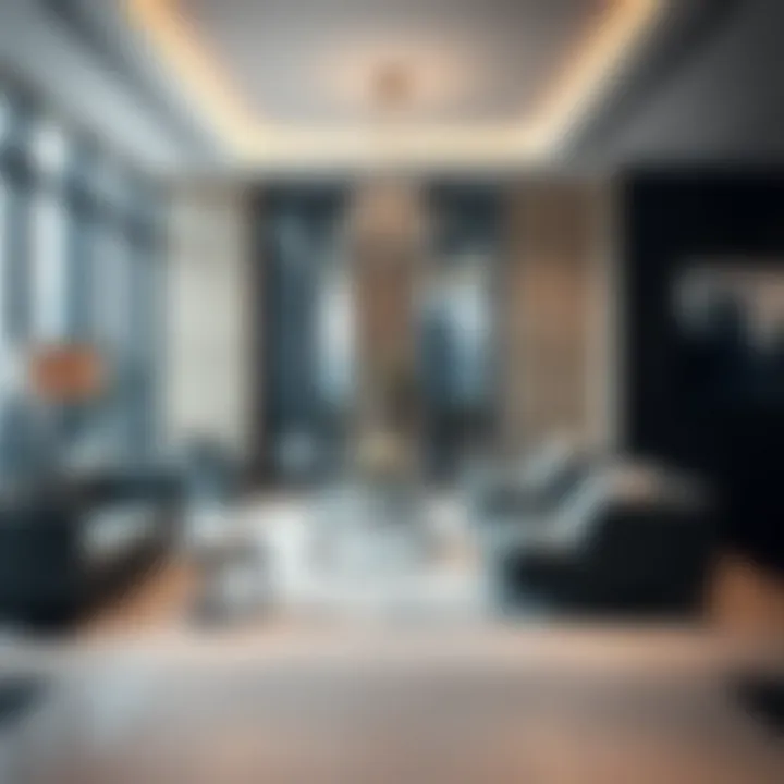 Contemporary interior design of a metropolitan premium property