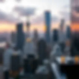 Stunning skyline view of metropolitan premium properties