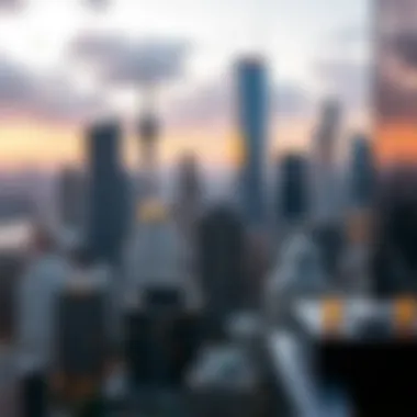 Stunning skyline view of metropolitan premium properties