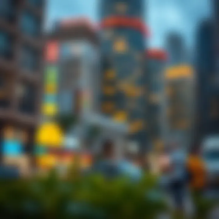 Vibrant urban lifestyle surrounding metropolitan premium properties