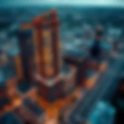 Aerial view of Motor City Prime showcasing its architectural splendor.