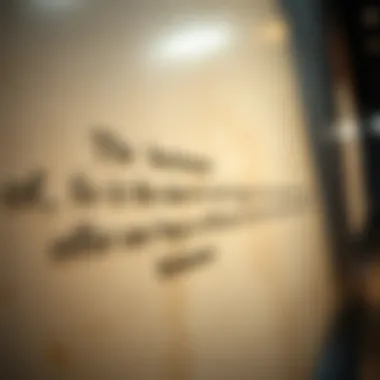 Close-up of an inscription highlighting technological advancement