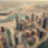 Aerial view of Dubai skyline showcasing freehold properties
