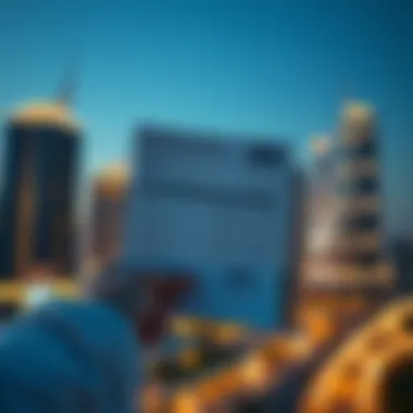 Understanding Utility Costs in the UAE Person holding a utility bill with city skyline in the background