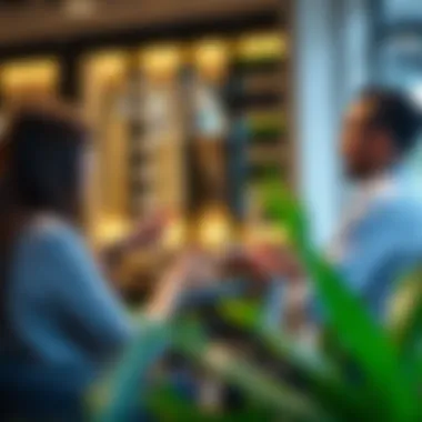 Consultation between buyer and seller in a salon transaction