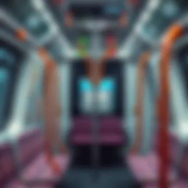 Comfort and Convenience on the Dubai Metro Inside view of a Dubai Metro carriage