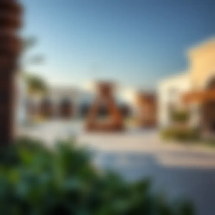 Local amenities in Mussafah 9 including parks and shopping areas